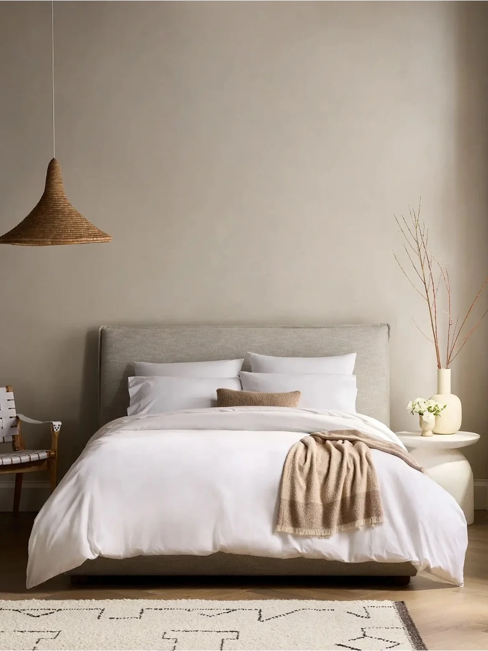 Quince Organic Crisp Percale Duvet Cover Full Queen White NWT Cover Only